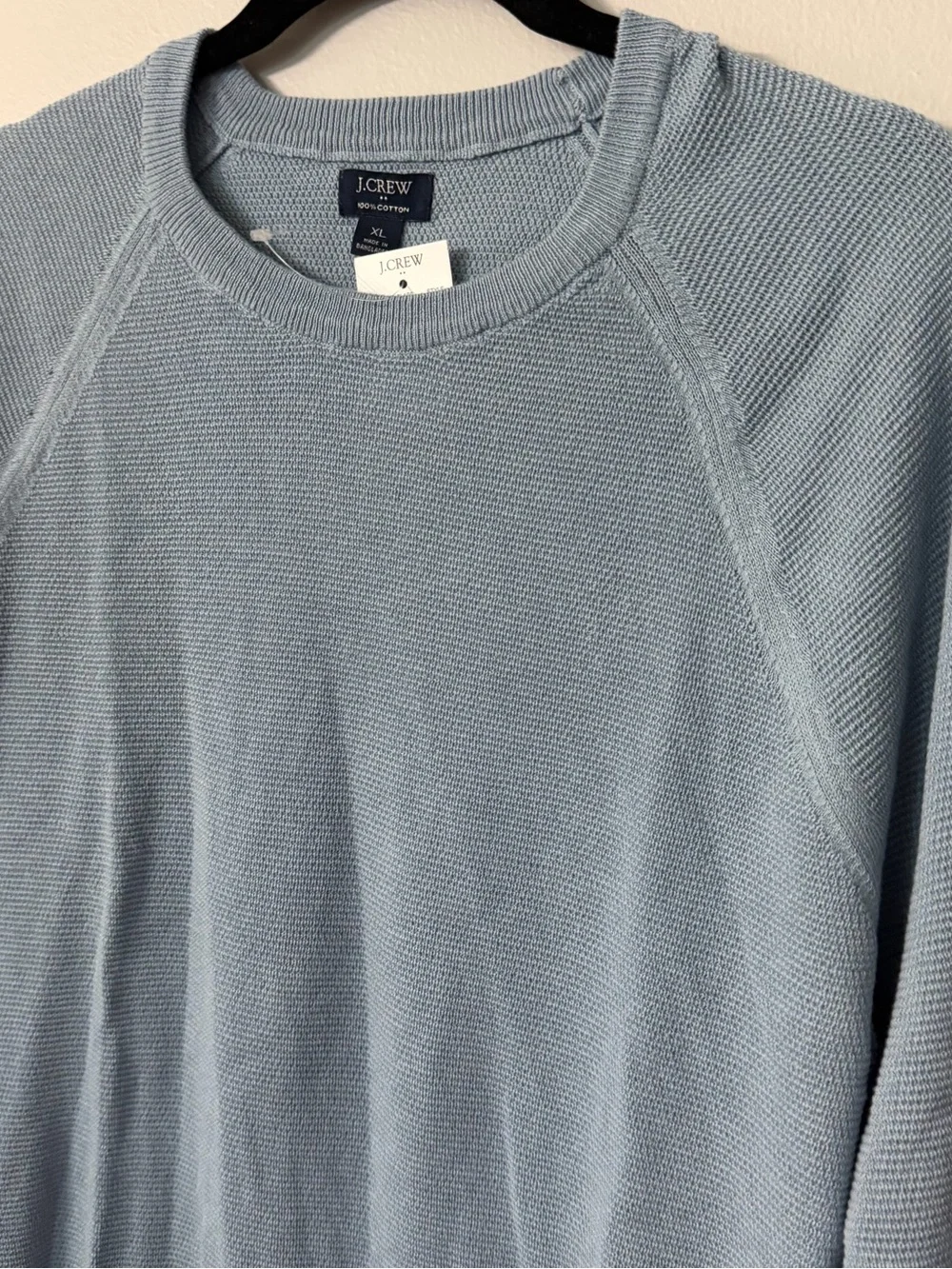 J. Crew Men’s Blue Long Sleeve 100% Cotton Knit Crewneck Sweater Sz XL NWT